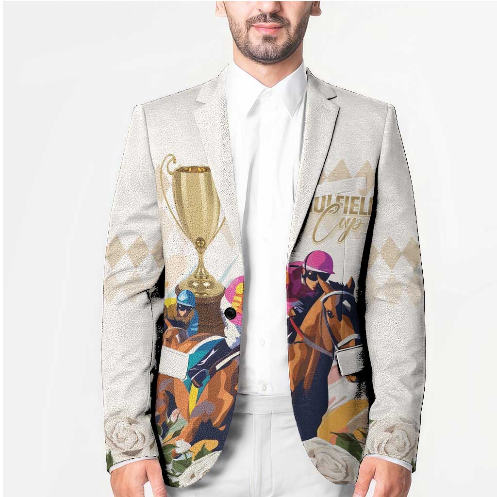Australia Cup Caulfield Horse Racing Blazer Champion Trophy Mix White Roses - Aussie Hoodie
