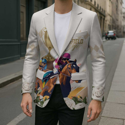 Australia Cup Caulfield Horse Racing Blazer Champion Trophy Mix White Roses - Aussie Hoodie