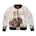 Australia Cup Caulfield Horse Racing Bomber Jacket Champion Trophy Mix White Roses - Aussie Hoodie