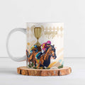 Australia Cup Caulfield Horse Racing Ceramic Mug Champion Trophy Mix White Roses - Aussie Hoodie