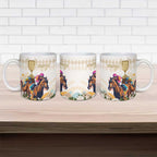 Australia Cup Caulfield Horse Racing Ceramic Mug Champion Trophy Mix White Roses - Aussie Hoodie