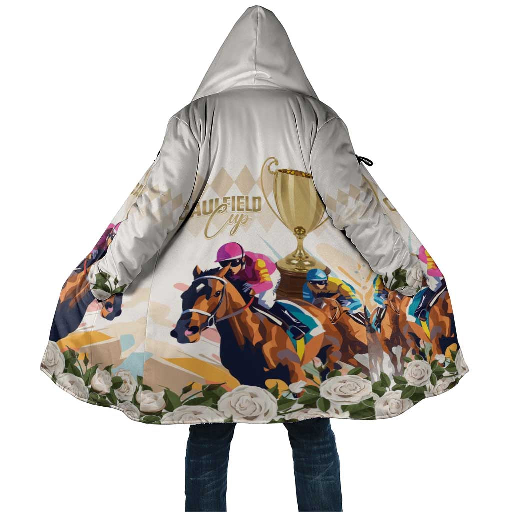 Australia Cup Caulfield Horse Racing Cloak Champion Trophy Mix White Roses - Aussie Hoodie