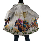 Australia Cup Caulfield Horse Racing Cloak Champion Trophy Mix White Roses - Aussie Hoodie
