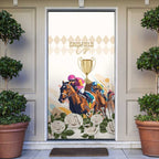 Australia Cup Caulfield Horse Racing Door Cover Champion Trophy Mix White Roses - Aussie Hoodie