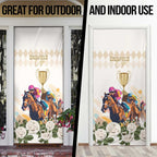 Australia Cup Caulfield Horse Racing Door Cover Champion Trophy Mix White Roses - Aussie Hoodie