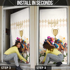 Australia Cup Caulfield Horse Racing Door Cover Champion Trophy Mix White Roses - Aussie Hoodie