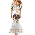 Australia Cup Caulfield Horse Racing Family Matching Mermaid Dress and Hawaiian Shirt Champion Trophy Mix White Roses - Aussie Hoodie
