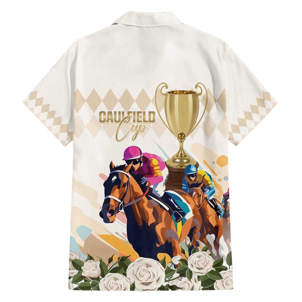 Australia Cup Caulfield Horse Racing Family Matching Summer Maxi Dress and Hawaiian Shirt Champion Trophy Mix White Roses - Aussie Hoodie