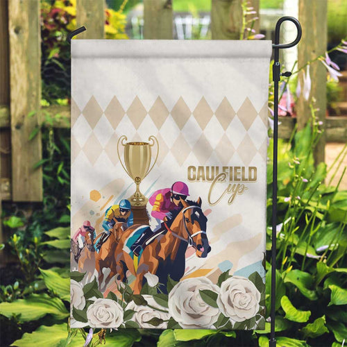 Australia Cup Caulfield Horse Racing Garden Flag Champion Trophy Mix White Roses - Aussie Hoodie