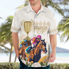 Australia Cup Caulfield Horse Racing Hawaiian Shirt Champion Trophy Mix White Roses - Aussie Hoodie