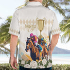 Australia Cup Caulfield Horse Racing Hawaiian Shirt Champion Trophy Mix White Roses - Aussie Hoodie