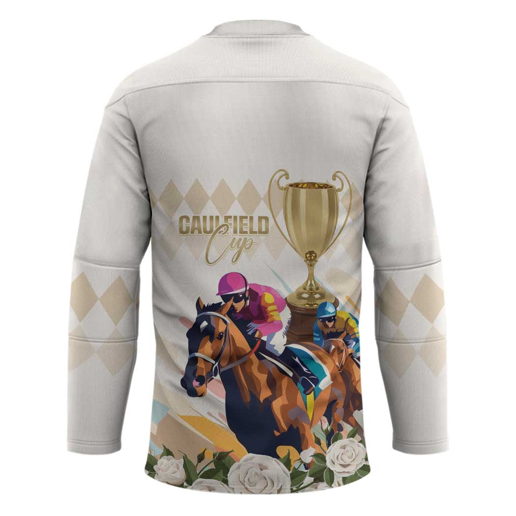 Australia Cup Caulfield Horse Racing Hockey Jersey Champion Trophy Mix White Roses - Aussie Hoodie