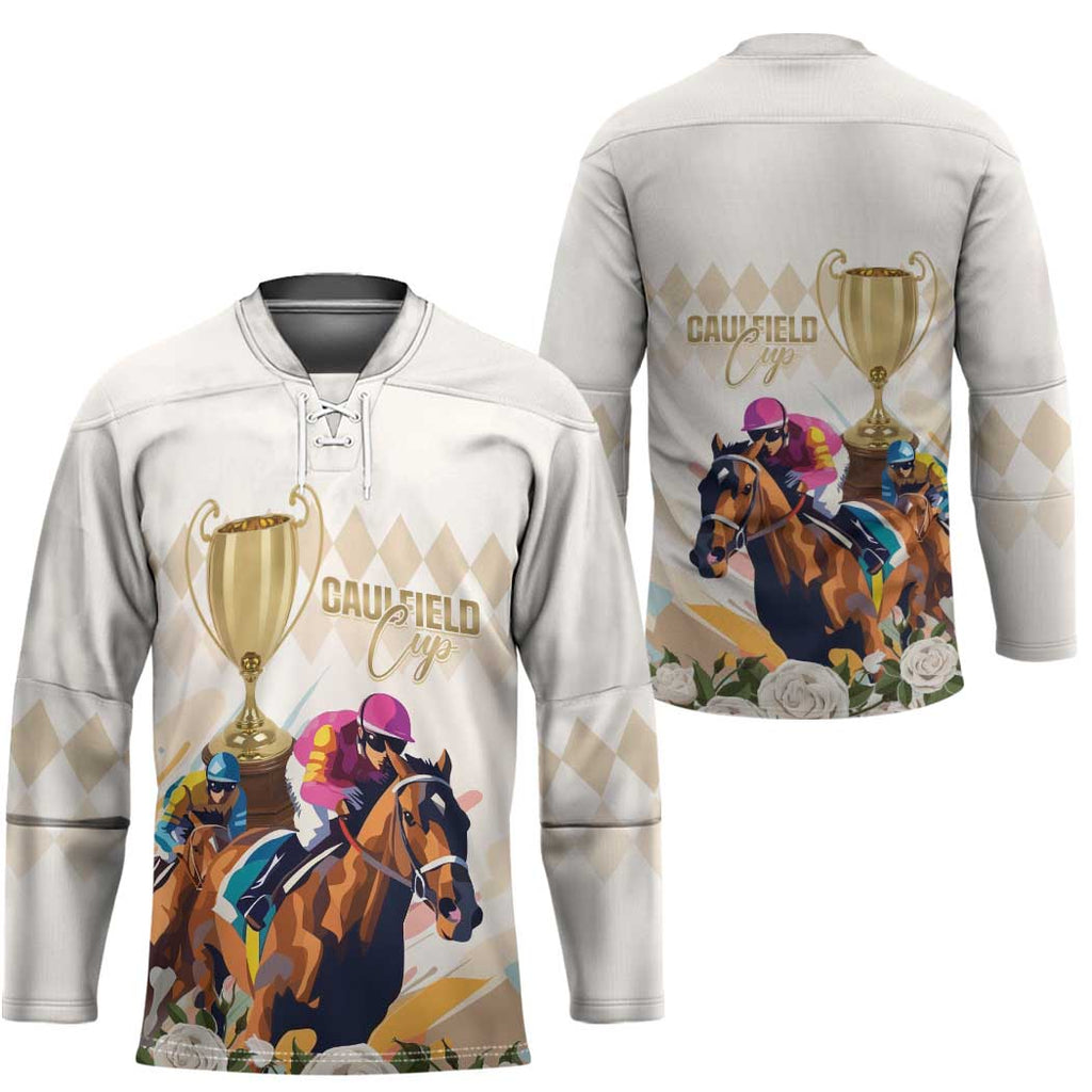 Australia Cup Caulfield Horse Racing Hockey Jersey Champion Trophy Mix White Roses - Aussie Hoodie