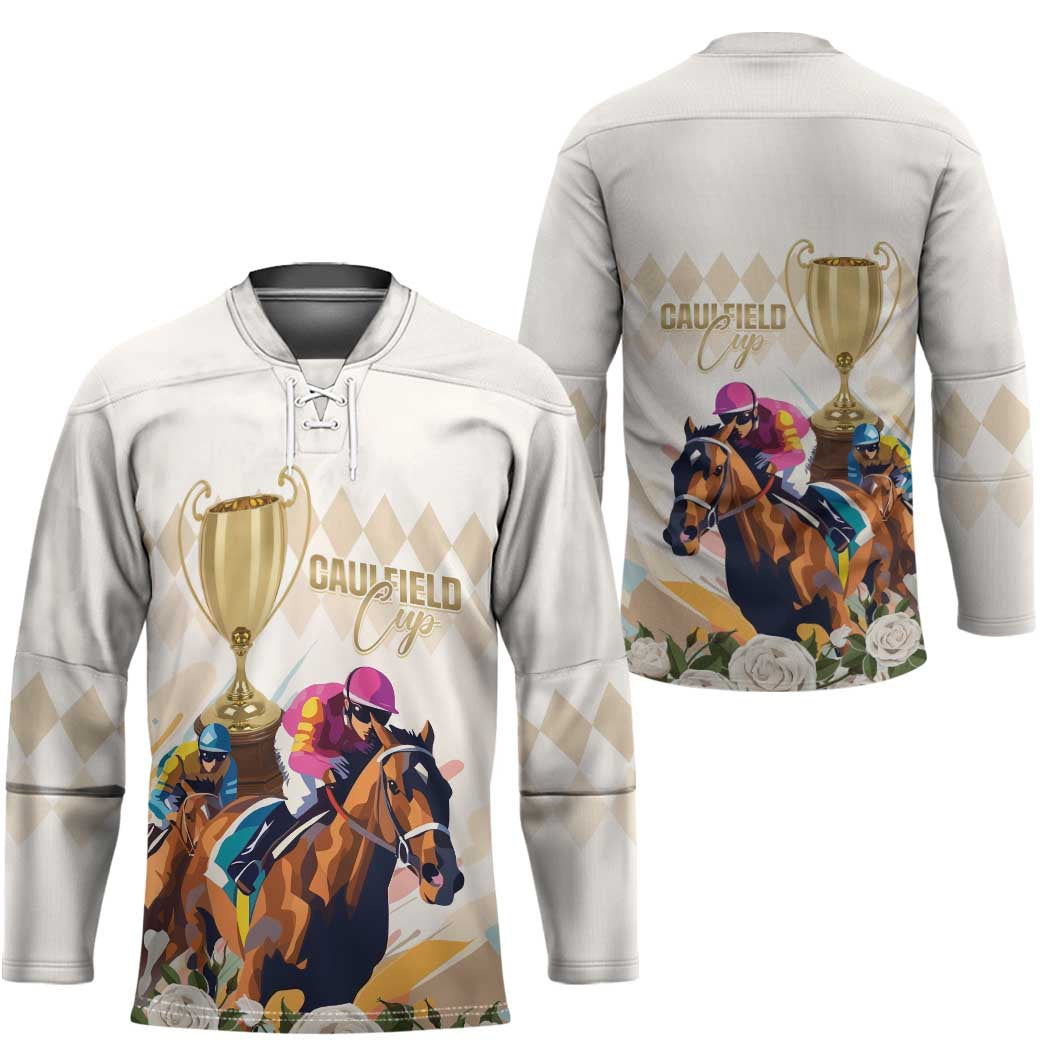 Australia Cup Caulfield Horse Racing Hockey Jersey Champion Trophy Mix White Roses - Aussie Hoodie