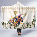 Australia Cup Caulfield Horse Racing Hooded Blanket Champion Trophy Mix White Roses - Aussie Hoodie