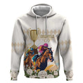 Australia Cup Caulfield Horse Racing Hoodie Champion Trophy Mix White Roses - Aussie Hoodie