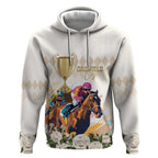 Australia Cup Caulfield Horse Racing Hoodie Champion Trophy Mix White Roses - Aussie Hoodie