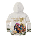 Australia Cup Caulfield Horse Racing Kid Hoodie Champion Trophy Mix White Roses - Aussie Hoodie