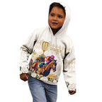 Australia Cup Caulfield Horse Racing Kid Hoodie Champion Trophy Mix White Roses - Aussie Hoodie