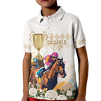 Australia Cup Caulfield Horse Racing Kid Polo Shirt Champion Trophy Mix White Roses - Aussie Hoodie