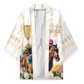 Australia Cup Caulfield Horse Racing Kimono Champion Trophy Mix White Roses - Aussie Hoodie
