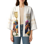 Australia Cup Caulfield Horse Racing Kimono Champion Trophy Mix White Roses - Aussie Hoodie