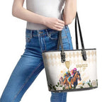 Australia Cup Caulfield Horse Racing Leather Tote Bag Champion Trophy Mix White Roses - Aussie Hoodie