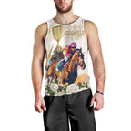 Australia Cup Caulfield Horse Racing Men Tank Top Champion Trophy Mix White Roses - Aussie Hoodie
