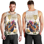 Australia Cup Caulfield Horse Racing Men Tank Top Champion Trophy Mix White Roses - Aussie Hoodie