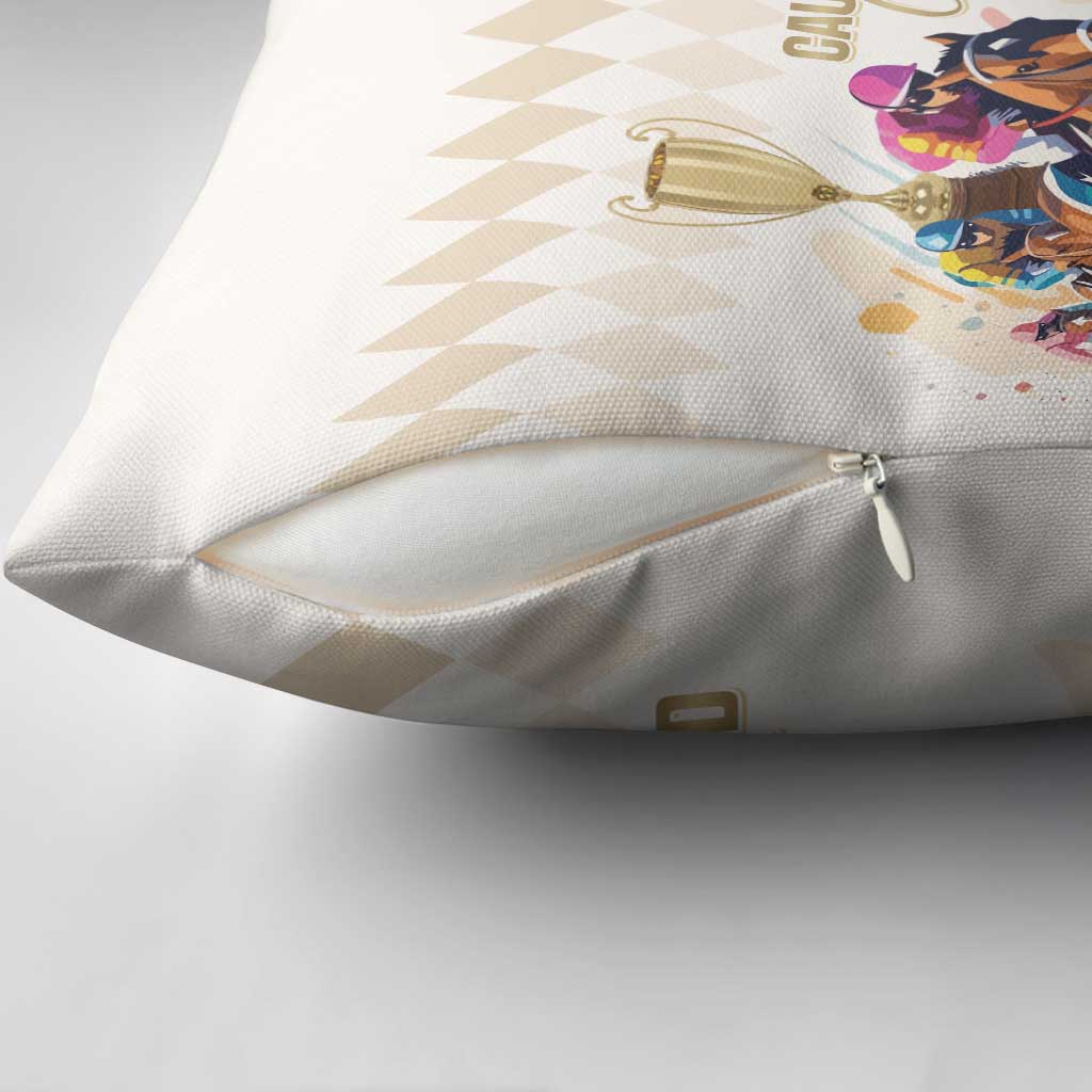 Australia Cup Caulfield Horse Racing Pillow Cover Champion Trophy Mix White Roses - Aussie Hoodie
