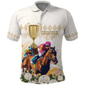 Australia Cup Caulfield Horse Racing Polo Shirt Champion Trophy Mix White Roses - Aussie Hoodie