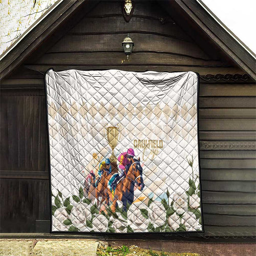 Australia Cup Caulfield Horse Racing Quilt Champion Trophy Mix White Roses - Aussie Hoodie