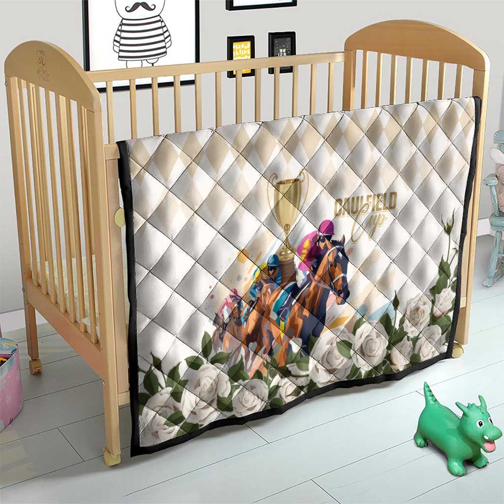 Australia Cup Caulfield Horse Racing Quilt Champion Trophy Mix White Roses - Aussie Hoodie