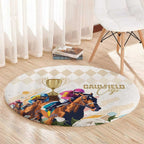Australia Cup Caulfield Horse Racing Round Carpet Champion Trophy Mix White Roses - Aussie Hoodie