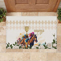 Australia Cup Caulfield Horse Racing Rubber Doormat Champion Trophy Mix White Roses - Aussie Hoodie