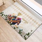 Australia Cup Caulfield Horse Racing Rubber Doormat Champion Trophy Mix White Roses - Aussie Hoodie