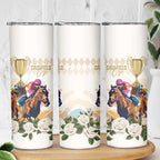 Australia Cup Caulfield Horse Racing Skinny Tumbler Champion Trophy Mix White Roses - Aussie Hoodie