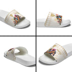 Australia Cup Caulfield Horse Racing Slide Sandals Champion Trophy Mix White Roses - Aussie Hoodie