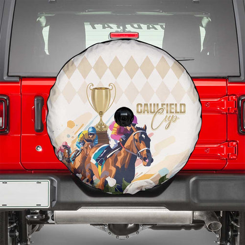 Australia Cup Caulfield Horse Racing Spare Tire Cover Champion Trophy Mix White Roses - Aussie Hoodie