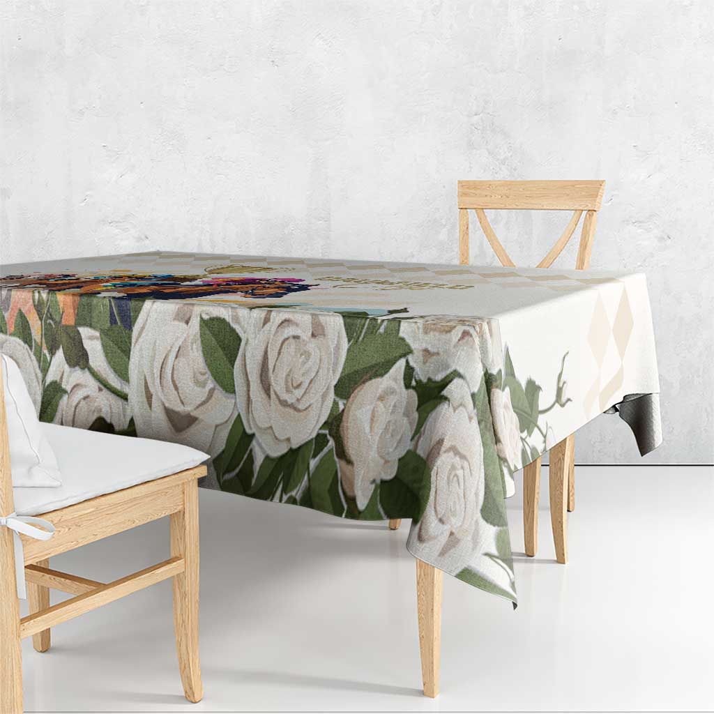 Australia Cup Caulfield Horse Racing Tablecloth Champion Trophy Mix White Roses - Aussie Hoodie