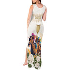 Australia Cup Caulfield Horse Racing Tank Maxi Dress Champion Trophy Mix White Roses - Aussie Hoodie