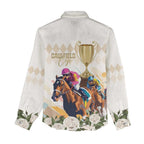 Australia Cup Caulfield Horse Racing Women Casual Shirt Champion Trophy Mix White Roses - Aussie Hoodie