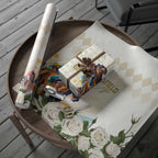 Australia Cup Caulfield Horse Racing Wrapping Paper Champion Trophy Mix White Roses - Aussie Hoodie
