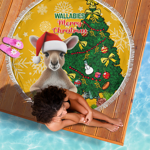 personalised-wallabies-rugby-christmas-beach-blanket-merry-xmas-with-australian-kangaroo