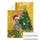 personalised-wallabies-rugby-christmas-blanket-merry-xmas-with-australian-kangaroo