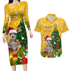 personalised-wallabies-rugby-christmas-couples-matching-long-sleeve-bodycon-dress-and-hawaiian-shirt-merry-xmas-with-australian-kangaroo