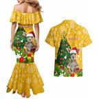 personalised-wallabies-rugby-christmas-couples-matching-mermaid-dress-and-hawaiian-shirt-merry-xmas-with-australian-kangaroo