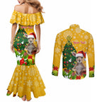 personalised-wallabies-rugby-christmas-couples-matching-mermaid-dress-and-long-sleeve-button-shirts-merry-xmas-with-australian-kangaroo