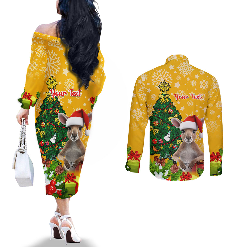 personalised-wallabies-rugby-christmas-couples-matching-off-the-shoulder-long-sleeve-dress-and-long-sleeve-button-shirts-merry-xmas-with-australian-kangaroo