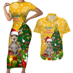 personalised-wallabies-rugby-christmas-couples-matching-short-sleeve-bodycon-dress-and-hawaiian-shirt-merry-xmas-with-australian-kangaroo